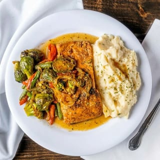 Bourbon Glazed Salmon Plate