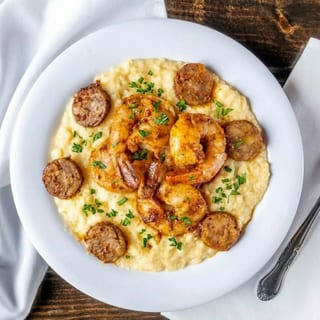 Cajun Shrimp & Grits Plate